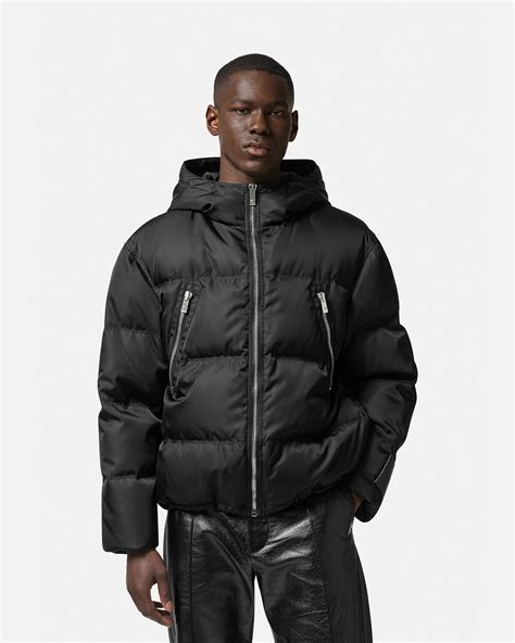 nylon puffer jacket versace|Versace windbreaker jacket.